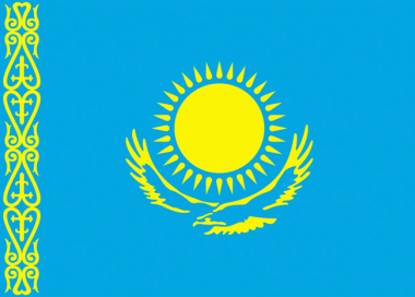 Státní vlajka Kazachstán tištěná venkovní