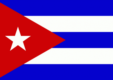 Státní vlajka Kuba tištěná venkovní