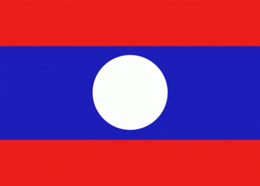 Státní vlajka Laos tištěná venkovní