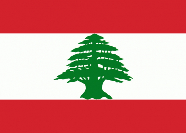Státní vlajka Libanon tištěná venkovní