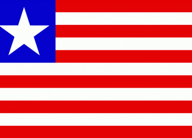 Státní vlajka Libérie tištěná venkovní