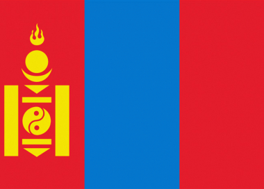 Státní vlajka Mongolsko tištěná venkovní