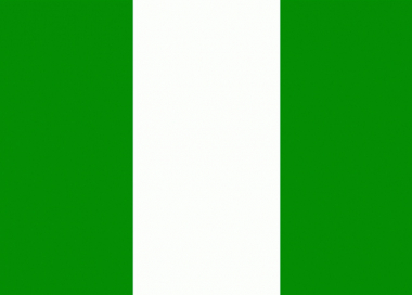 Státní vlajka Nigérie tištěná venkovní