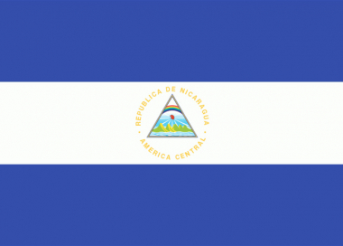 Státní vlajka Nikaragua tištěná venkovní