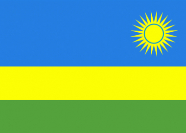 Státní vlajka Rwanda tištěná venkovní