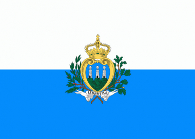 Státní vlajka San Marino tištěná venkovní