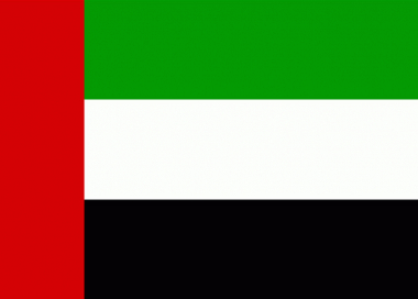 Státní vlajka Spojené arabské emiráty tištěná venkovní