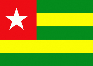 Státní vlajka Togo tištěná venkovní