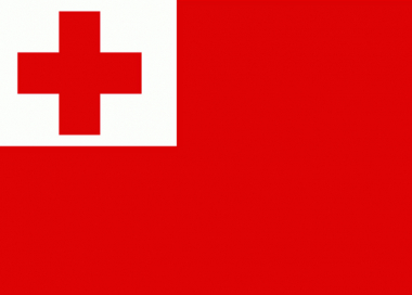 Státní vlajka Tonga tištěná venkovní