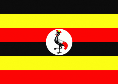 Státní vlajka Uganda tištěná venkovní