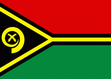 Státní vlajka Vanuatu tištěná venkovní