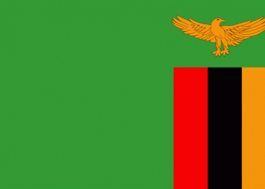 Státní vlajka Zambie tištěná venkovní
