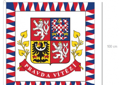 Vlajka prezidenta České republiky - uchycení na karabinky