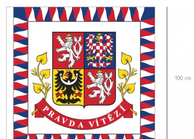 Vlajka prezidenta České republiky - uchycení na tunýlek