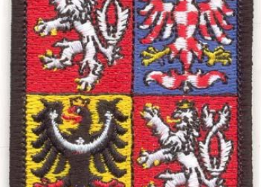 Vyšívaná rukávová nášivka s velkým státním znakem České republiky