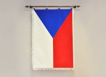 Slavnostní sametová vlajka České republiky