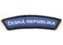 Vyšívaná rukávová domovenka s nápisem „ČESKÁ REPUBLIKA“