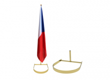 Vlajkový stojan „podkova“ s žerděmi