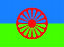 Tištěná romská vlajka