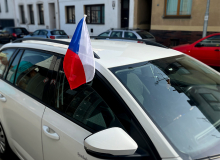 Carflag ČR - vlaječka s držáčkem na auto