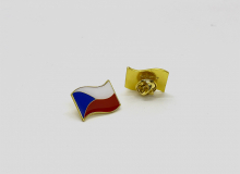 Odznak vlající vlaječka ČR, 21 x 18 mm, pin