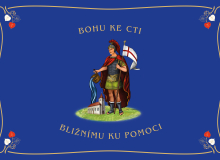 Hasičská vlajka se sv. Floriánem
