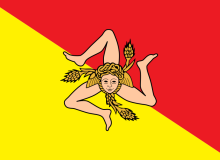 Vlajka Sicílie tištěná venkovní