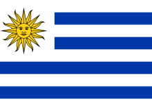 Státní vlajka Uruguay tištěná venkovní