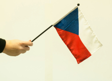 Česká vlaječka - mávací, malá