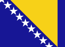 Státní vlajka Bosna a Hercegovina tištěná venkovní