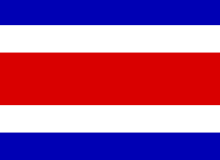 Státní vlajka Kostarika tištěná venkovní