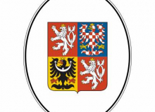 Smaltovaný ovál s velkým státním znakem České republiky bez textu