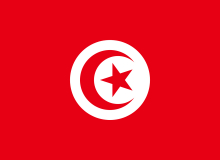 Státní vlajka Tunisko tištěná venkovní