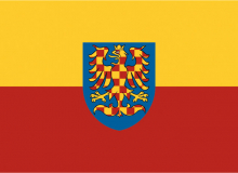 Samolepka žluto-červené moravské vlajky