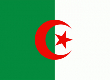 Státní vlajka Alžírsko tištěná venkovní