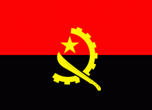 Státní vlajka Angoly tištěná venkovní