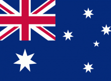 Státní vlajka Austrálie tištěná venkovní