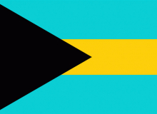 Státní vlajka Bahamy tištěná venkovní