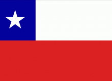 Státní vlajka Chile tištěná venkovní