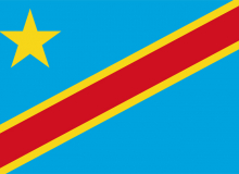 Státní vlajka Kongo tištěná venkovní