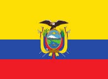 Státní vlajka Ekvádor tištěná venkovní