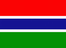 Státní vlajka Gambie tištěná venkovní