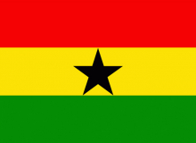 Státní vlajka Ghana tištěná venkovní