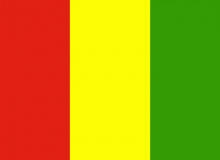 Státní vlajka Guinea tištěná venkovní