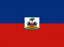 Státní vlajka Haiti tištěná venkovní