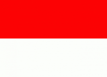 Státní vlajka Indonésie tištěná venkovní