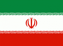 Státní vlajka Írán tištěná venkovní