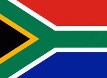 Státní vlajka Jihoafrická republika tištěná venkovní