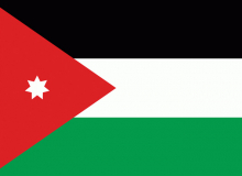 Státní vlajka Jordánsko tištěná venkovní