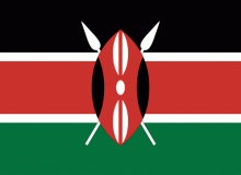 Státní vlajka Keňa tištěná venkovní